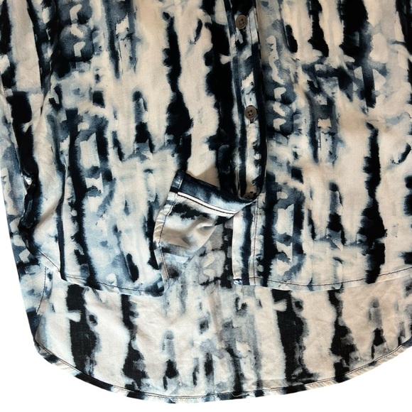 💙Rock & Republic Rare Indigo Shibori Type Soft Rayon Button Down Sz Sm💙 - Picture 13 of 16